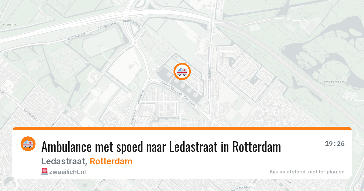 Ambulance met spoed naar Ledastraat in Rotterdam — 18 jun 2026