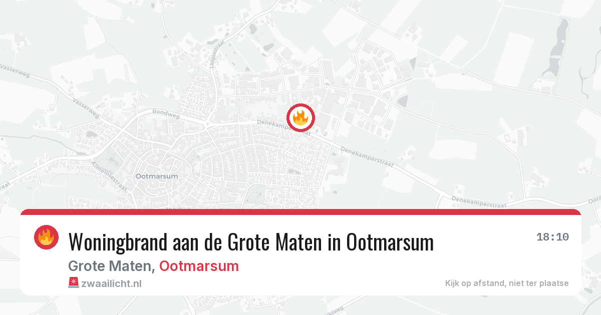 Woningbrand aan de Grote Maten in Ootmarsum — 23 jan 2026