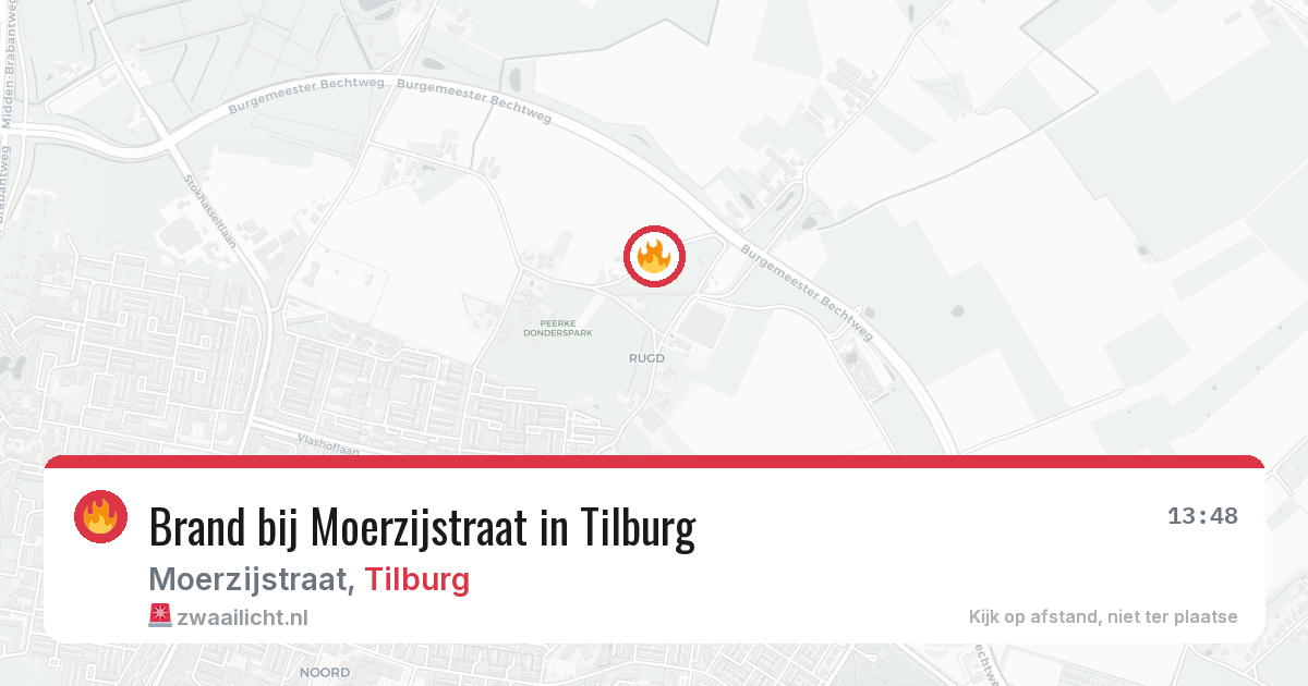 Brand bij Moerzijstraat in Tilburg — 29 jun 2026