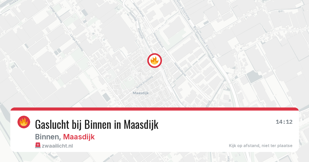Gaslucht bij Binnen in Maasdijk — 18 jan 2026