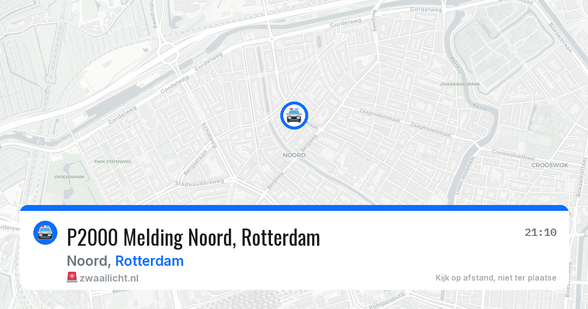 P2000 Melding Noord, Rotterdam — 21 jun 2026
