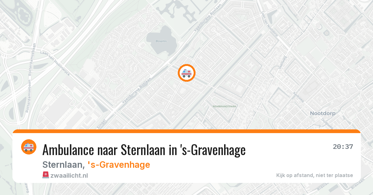 Ambulance naar Sternlaan in 's-Gravenhage — 22 mei 2026