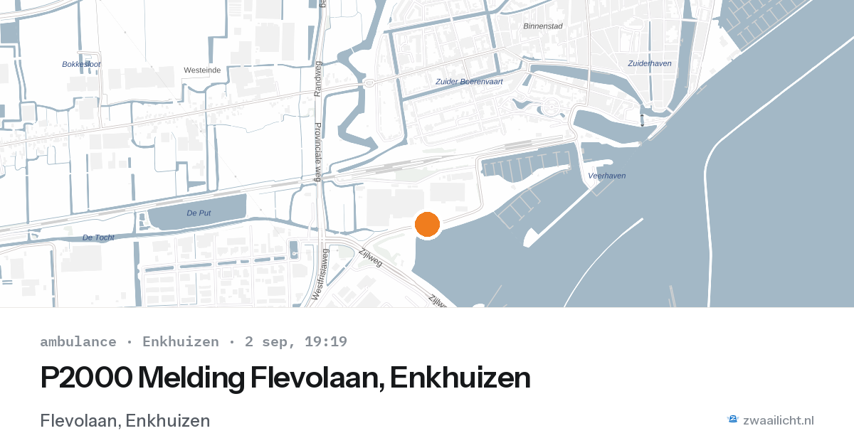 P2000 Melding Flevolaan, Enkhuizen — 2 sep 2026