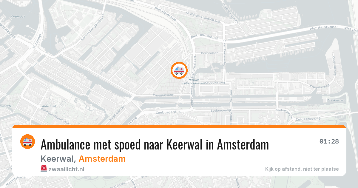 Ambulance met spoed naar Keerwal in Amsterdam — 23 mei 2026