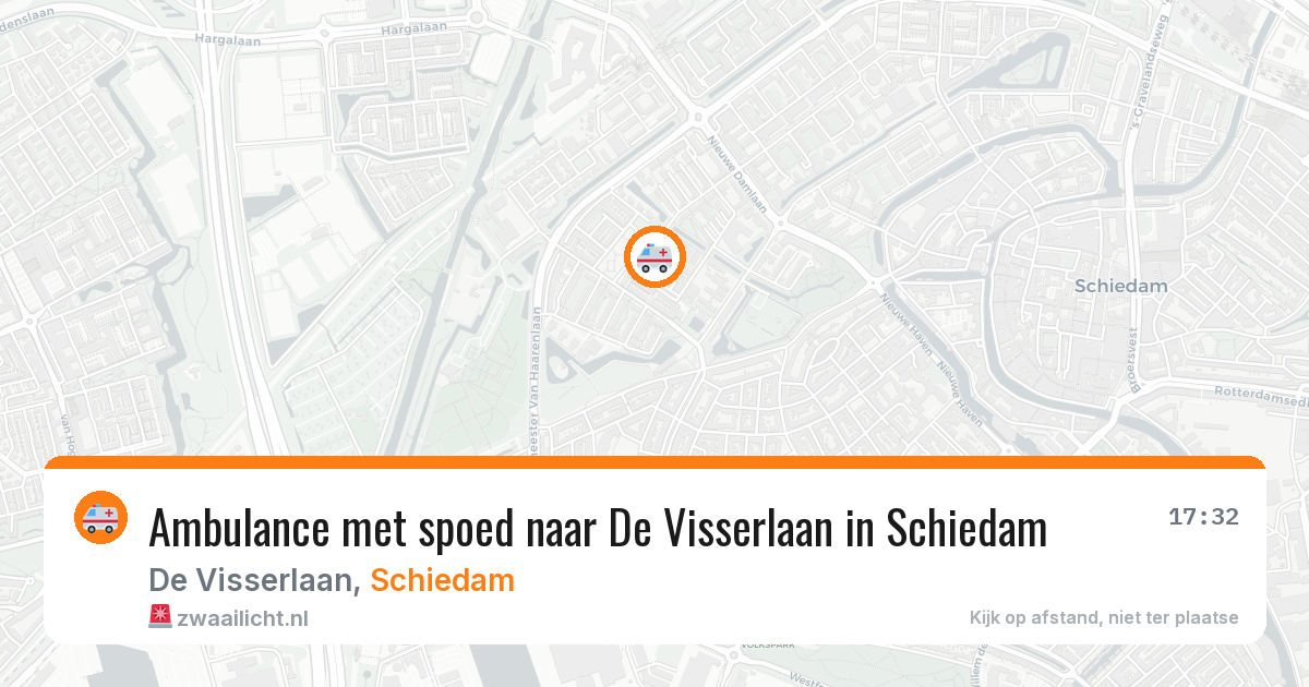 Ambulance met spoed naar De Visserlaan in Schiedam — 28 mrt 2026