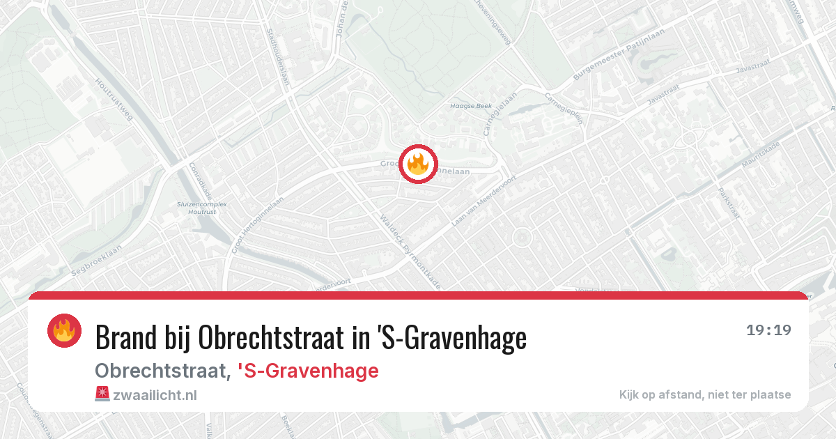 Brand bij Obrechtstraat in 'S-Gravenhage — 28 jul 2026