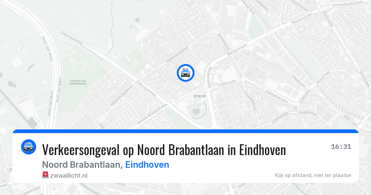 Verkeersongeval op Noord Brabantlaan in Eindhoven — 3 jul 2026