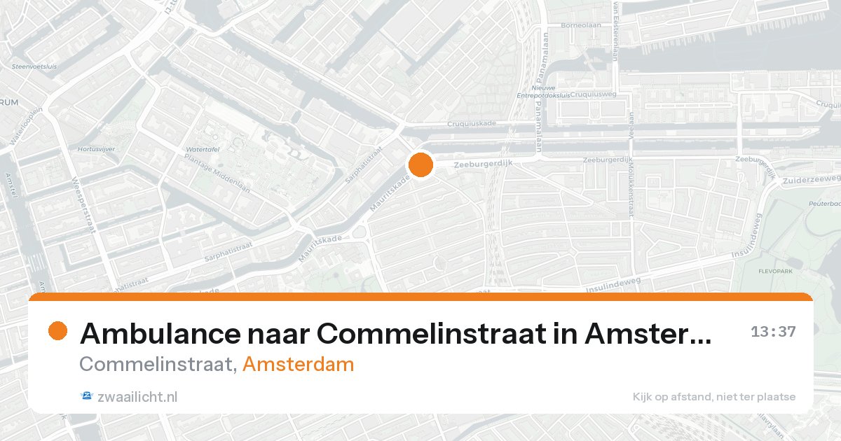 Ambulance naar Commelinstraat in Amsterdam — 18 aug 2026