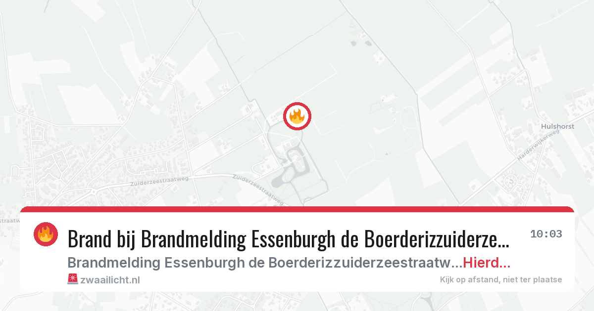 Brand bij Brandmelding Essenburgh de Boerderizzuiderzeestraatweg in Hierden — 4 apr 2026