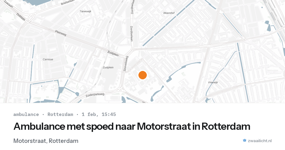 Ambulance met spoed naar Motorstraat in Rotterdam — 1 feb 2026