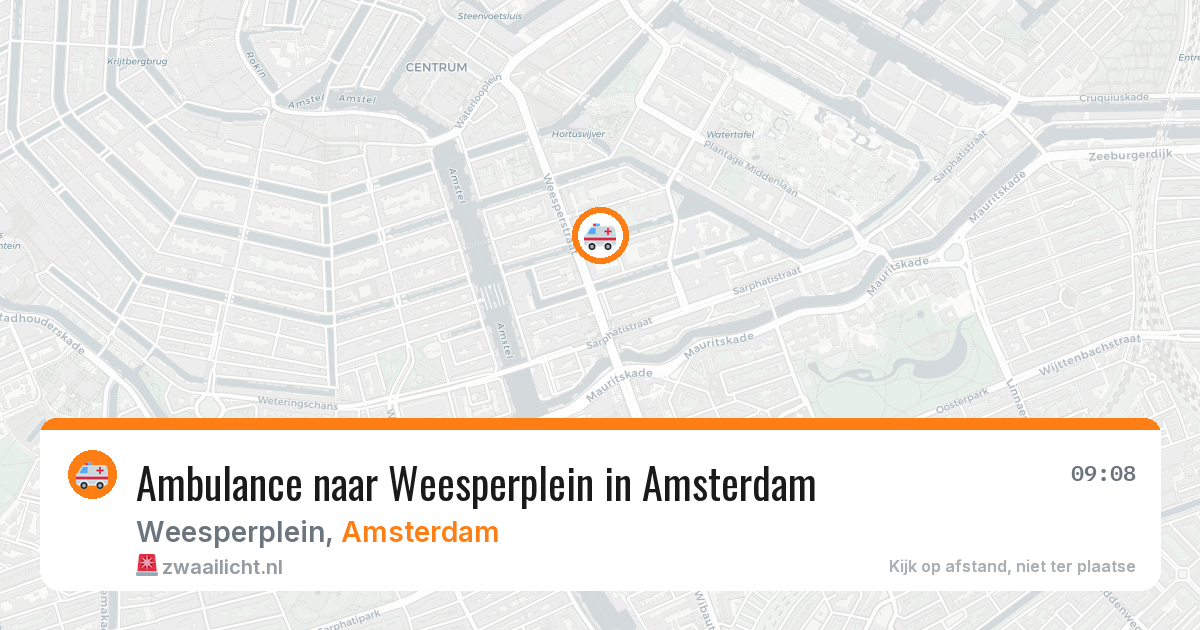 Ambulance naar Weesperplein in Amsterdam — 23 jun 2026