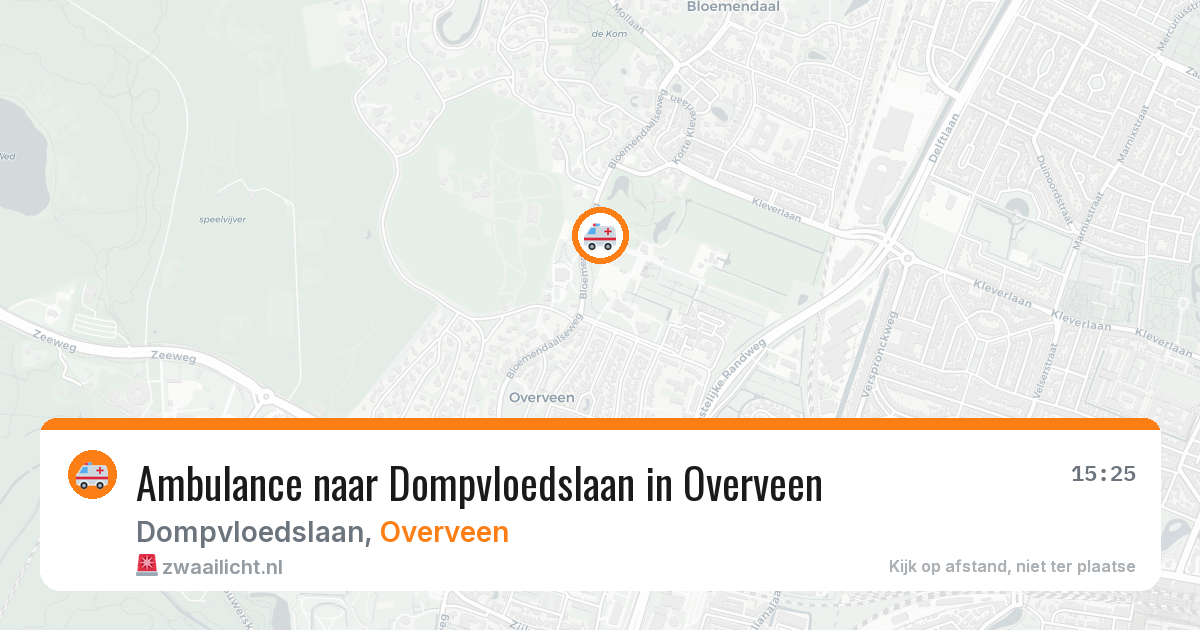 Ambulance naar Dompvloedslaan in Overveen — 22 mei 2026