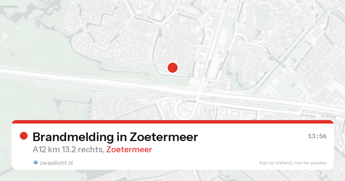 Brandmelding in Zoetermeer — 17 aug 2026