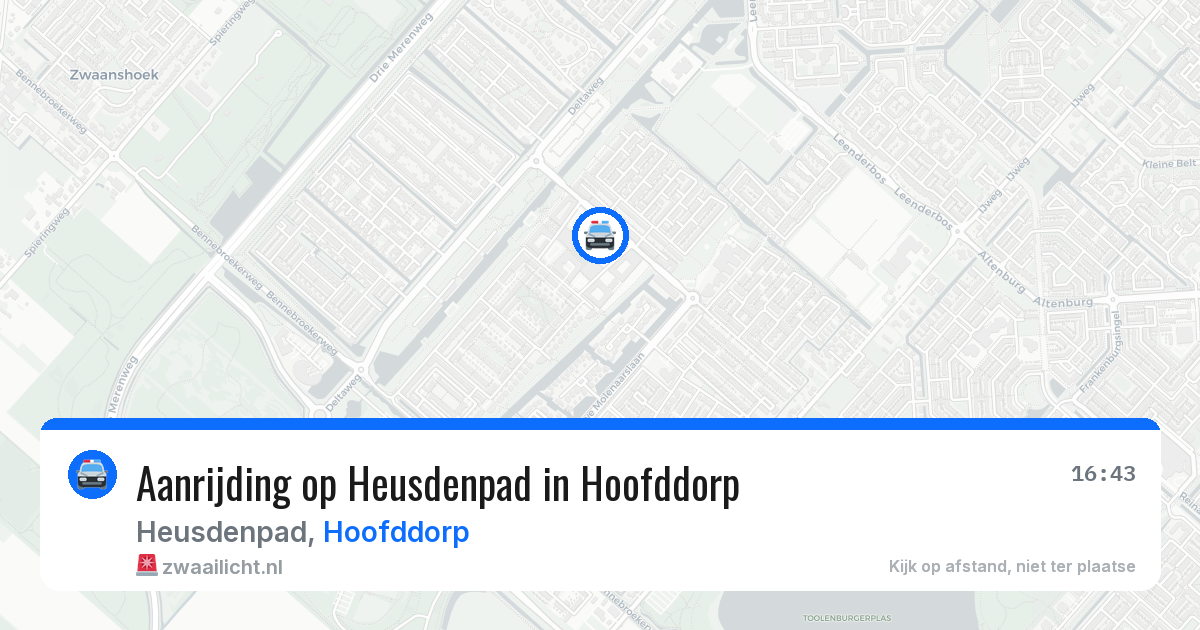 Aanrijding op Heusdenpad in Hoofddorp — 7 mei 2026