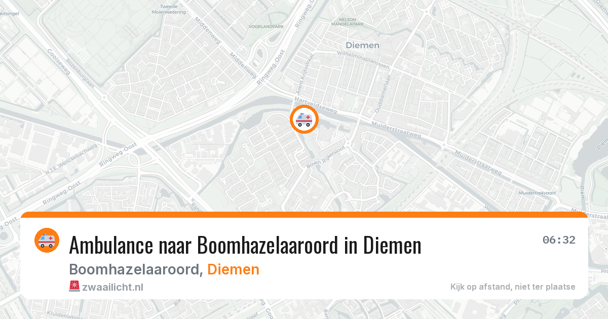 Ambulance naar Boomhazelaaroord in Diemen — 18 jun 2026