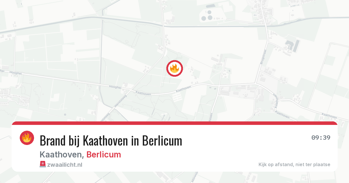 Brand bij Kaathoven in Berlicum — 11 aug 2026