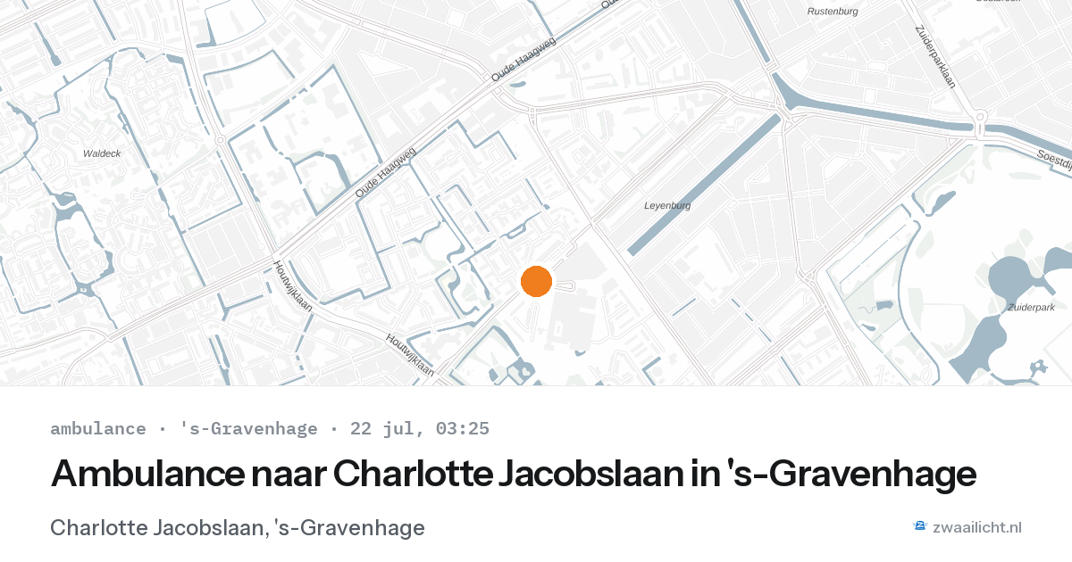 Ambulance naar Charlotte Jacobslaan in 's-Gravenhage — 22 jul 2026