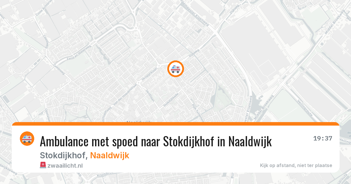 Ambulance met spoed naar Stokdijkhof in Naaldwijk — 3 aug 2026
