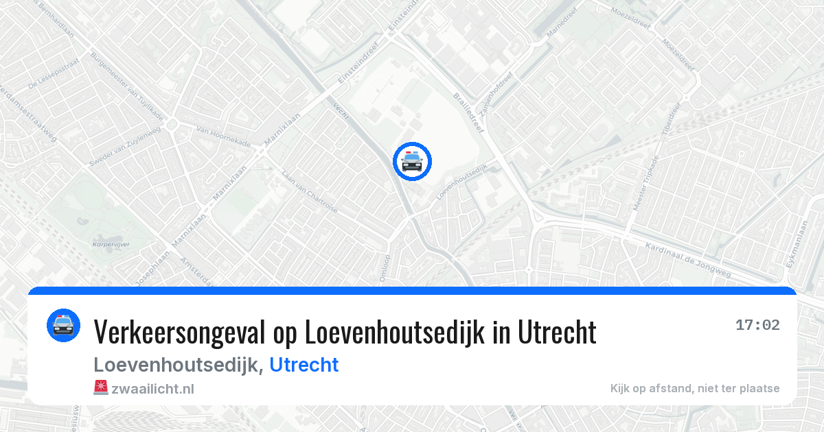 Verkeersongeval op Loevenhoutsedijk in Utrecht — 14 jul 2026