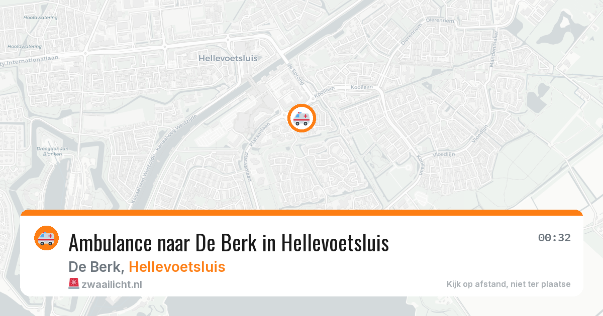 Ambulance naar De Berk in Hellevoetsluis — 25 apr 2026