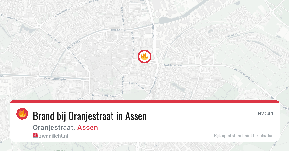 Brand bij Oranjestraat in Assen — 28 jun 2026