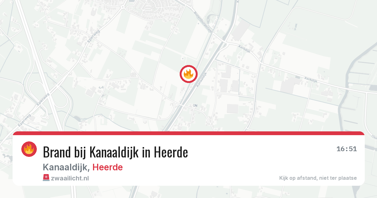 Brand bij Kanaaldijk in Heerde — 8 aug 2026
