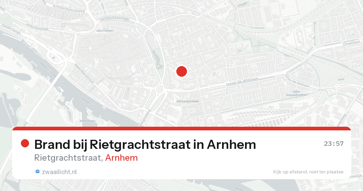 Brand bij Rietgrachtstraat in Arnhem — 21 aug 2026
