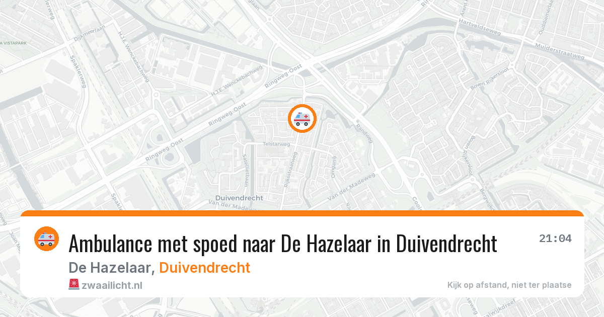Ambulance met spoed naar De Hazelaar in Duivendrecht — 23 jun 2026