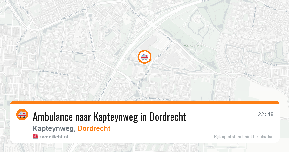 Ambulance naar Kapteynweg in Dordrecht — 30 jun 2026