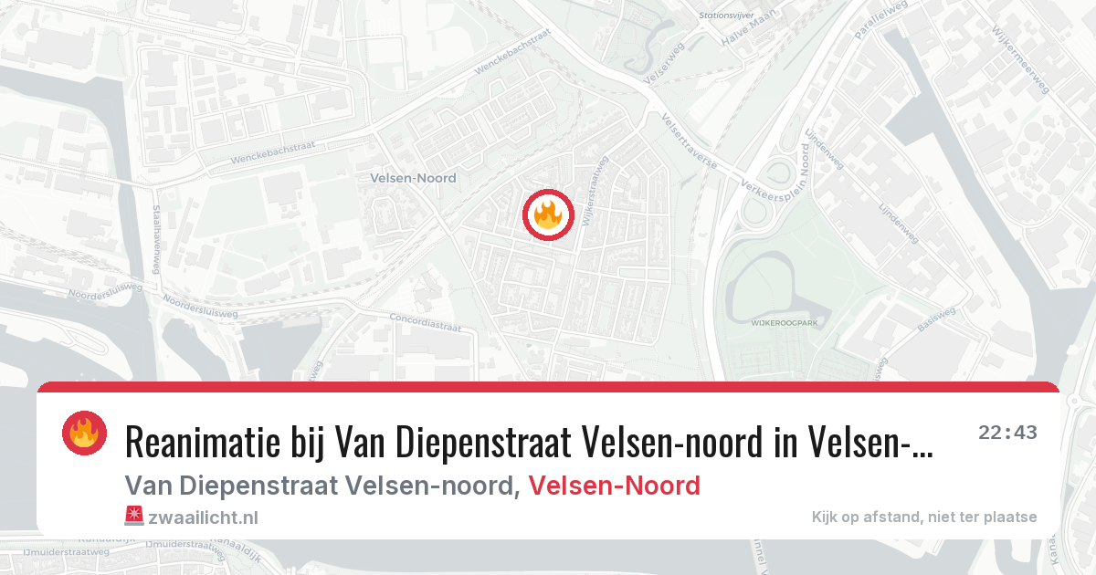 Reanimatie bij Van Diepenstraat Velsen-noord in Velsen-Noord — 9 apr 2026