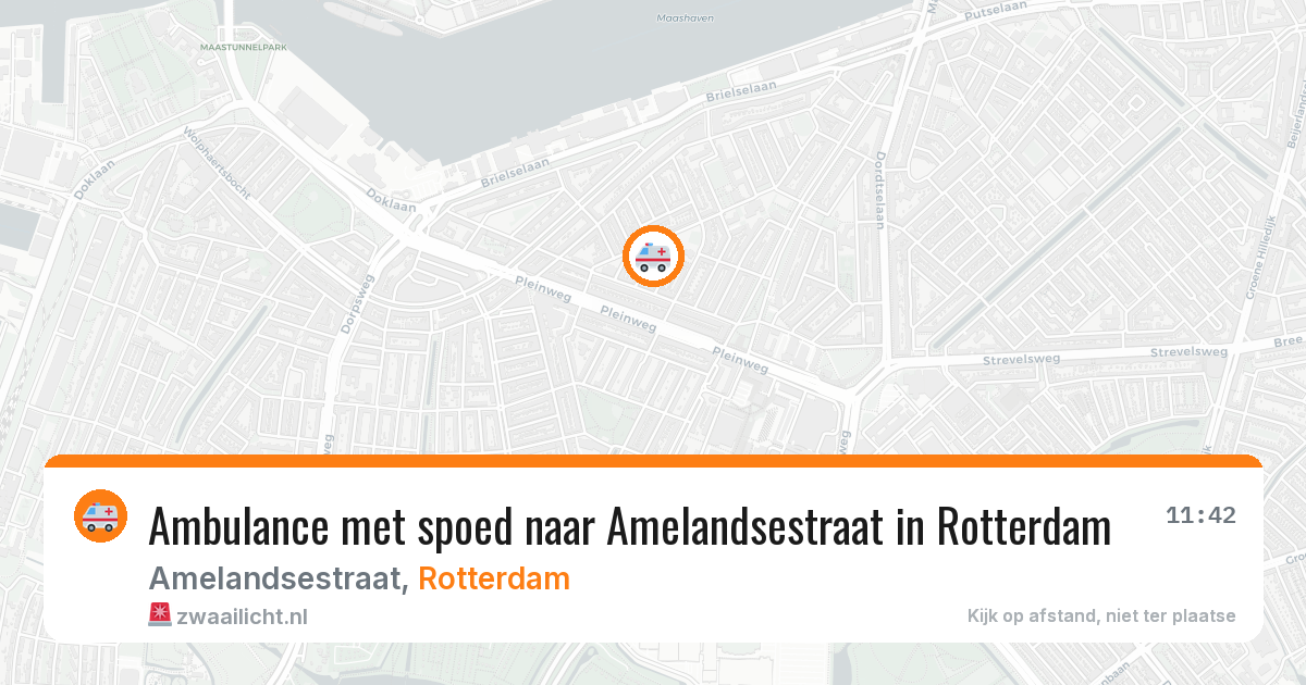 Ambulance met spoed naar Amelandsestraat in Rotterdam — 8 jul 2026