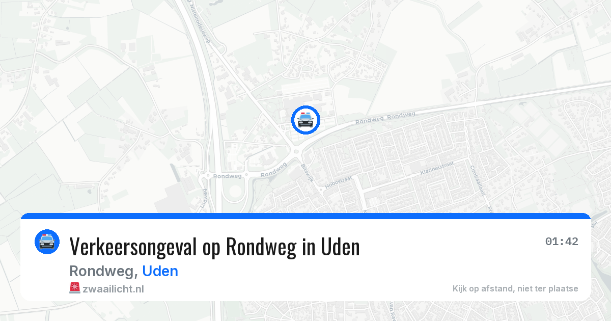 Verkeersongeval op Rondweg in Uden — 18 jul 2026