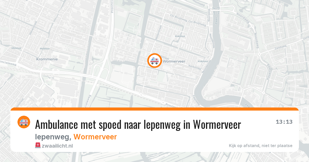 Ambulance met spoed naar Iepenweg in Wormerveer — 7 feb 2026