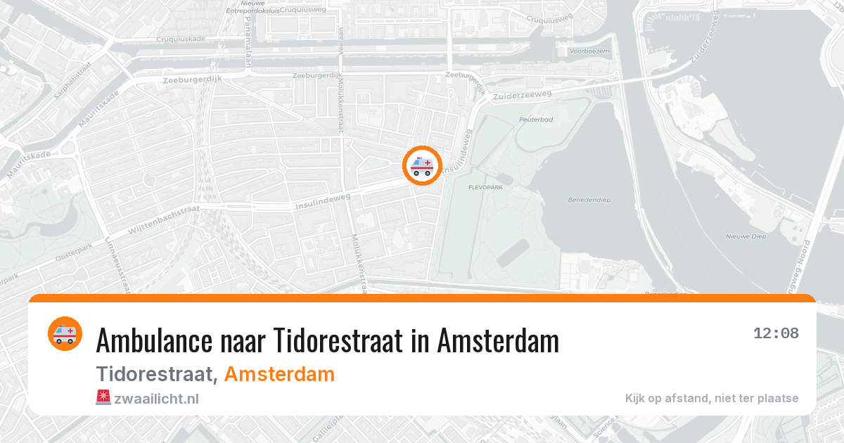 Ambulance naar Tidorestraat in Amsterdam — 30 jul 2026