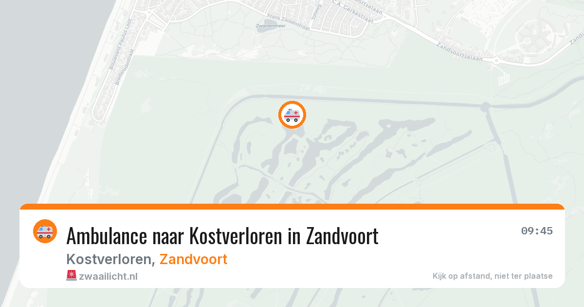 Ambulance naar Kostverloren in Zandvoort — 11 aug 2026