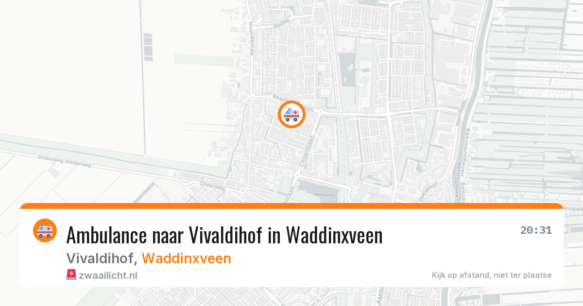 Ambulance naar Vivaldihof in Waddinxveen — 13 mei 2026