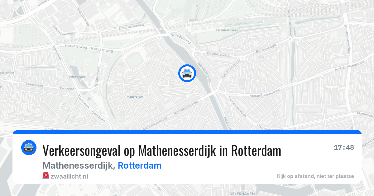 Verkeersongeval op Mathenesserdijk in Rotterdam — 11 aug 2026