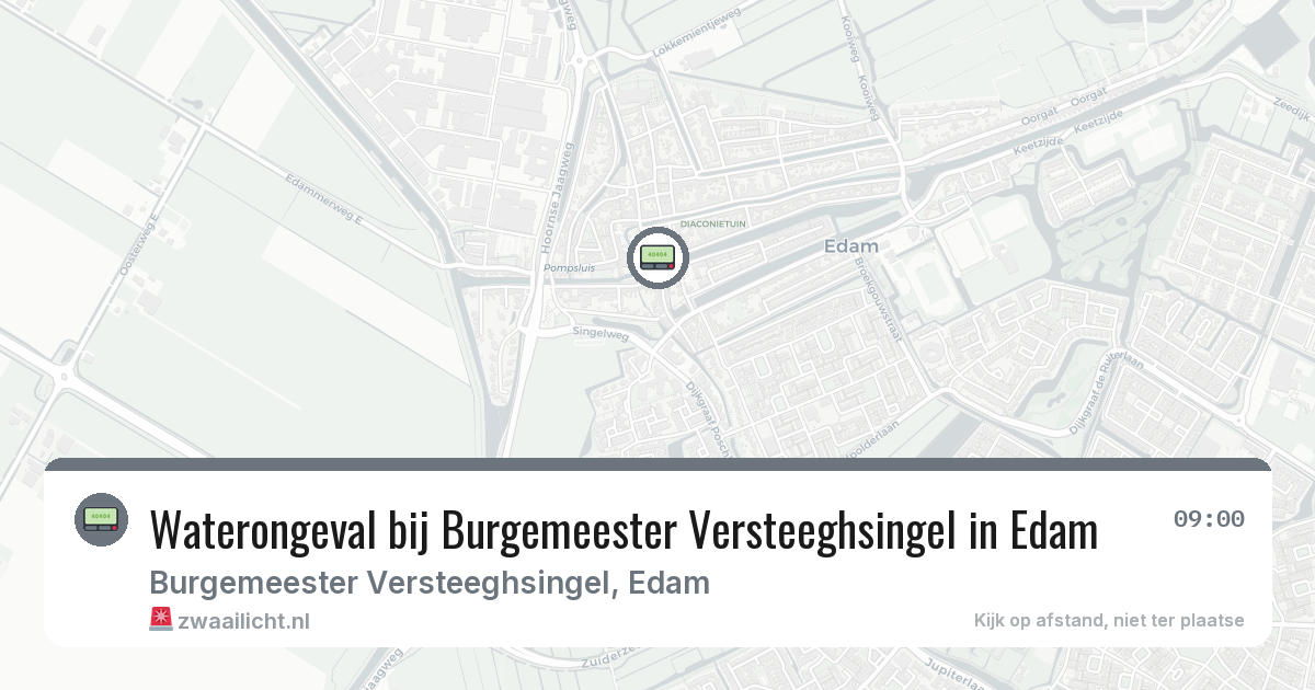 Waterongeval bij Burgemeester Versteeghsingel in Edam — 29 jan 2026