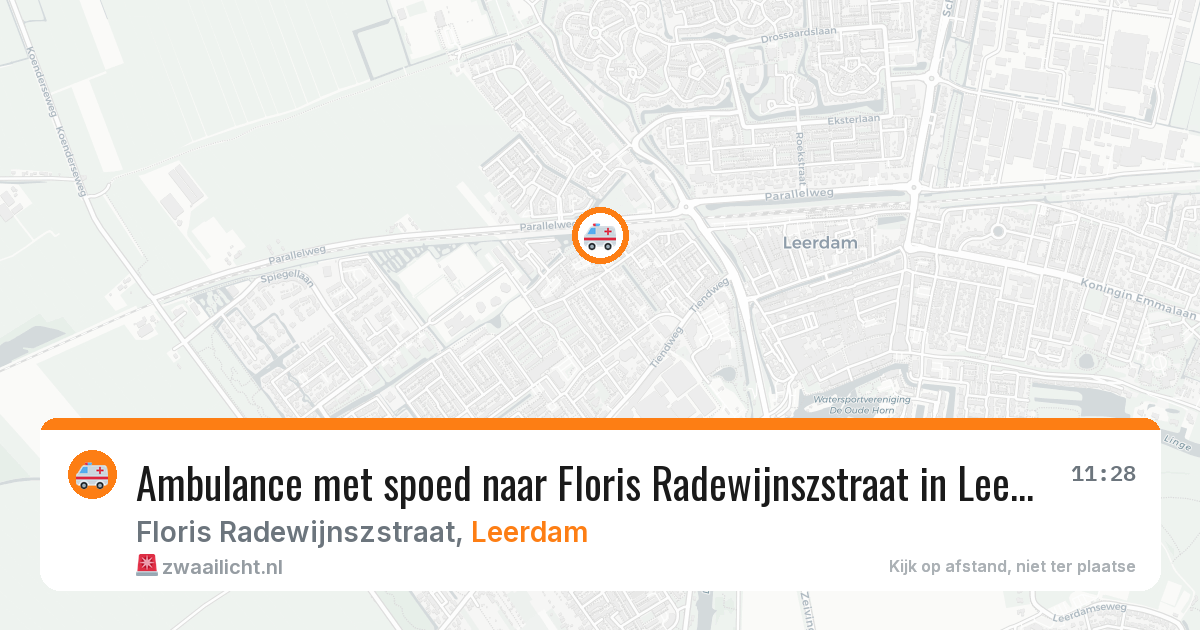 Ambulance met spoed naar Floris Radewijnszstraat in Leerdam — 8 mei 2026