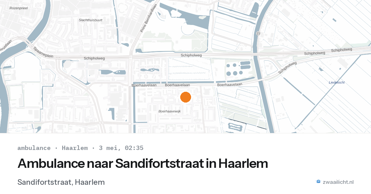 Ambulance naar Sandifortstraat in Haarlem — 3 mei 2026
