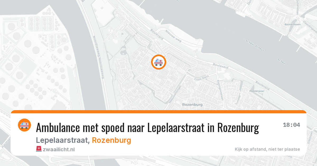 Ambulance met spoed naar Lepelaarstraat in Rozenburg — 30 jul 2026