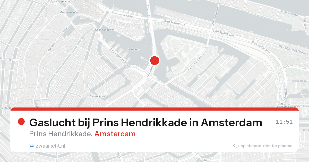 Gaslucht bij Prins Hendrikkade in Amsterdam — 31 jan 2026