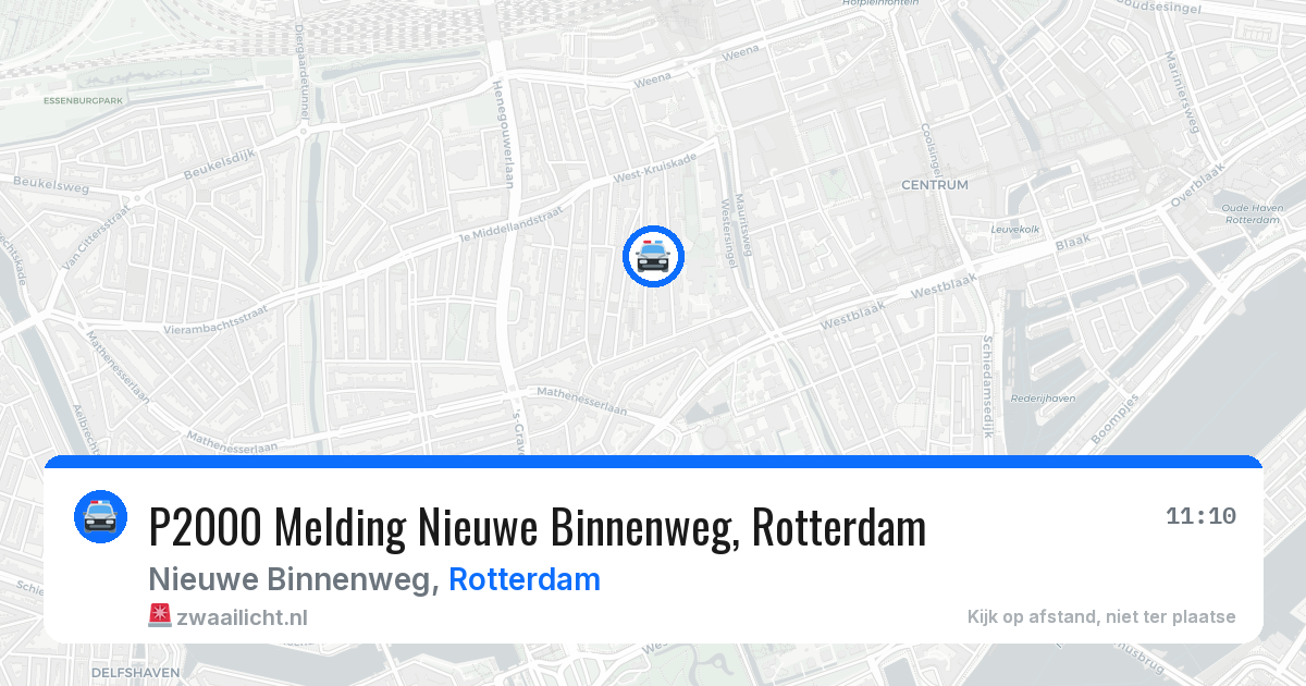 P2000 Melding Nieuwe Binnenweg, Rotterdam — 21 jun 2026