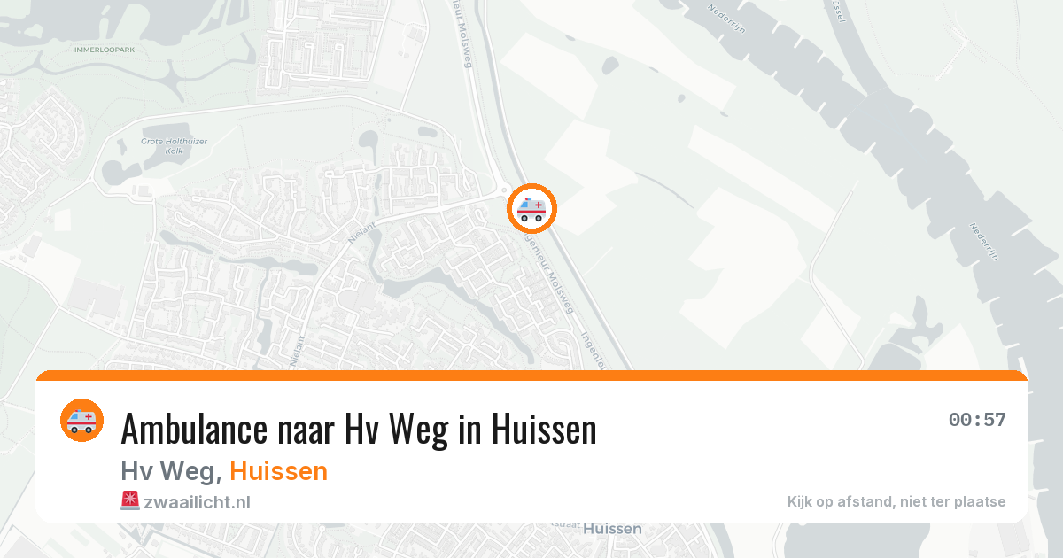 Ambulance naar Hv Weg in Huissen — 9 mei 2026