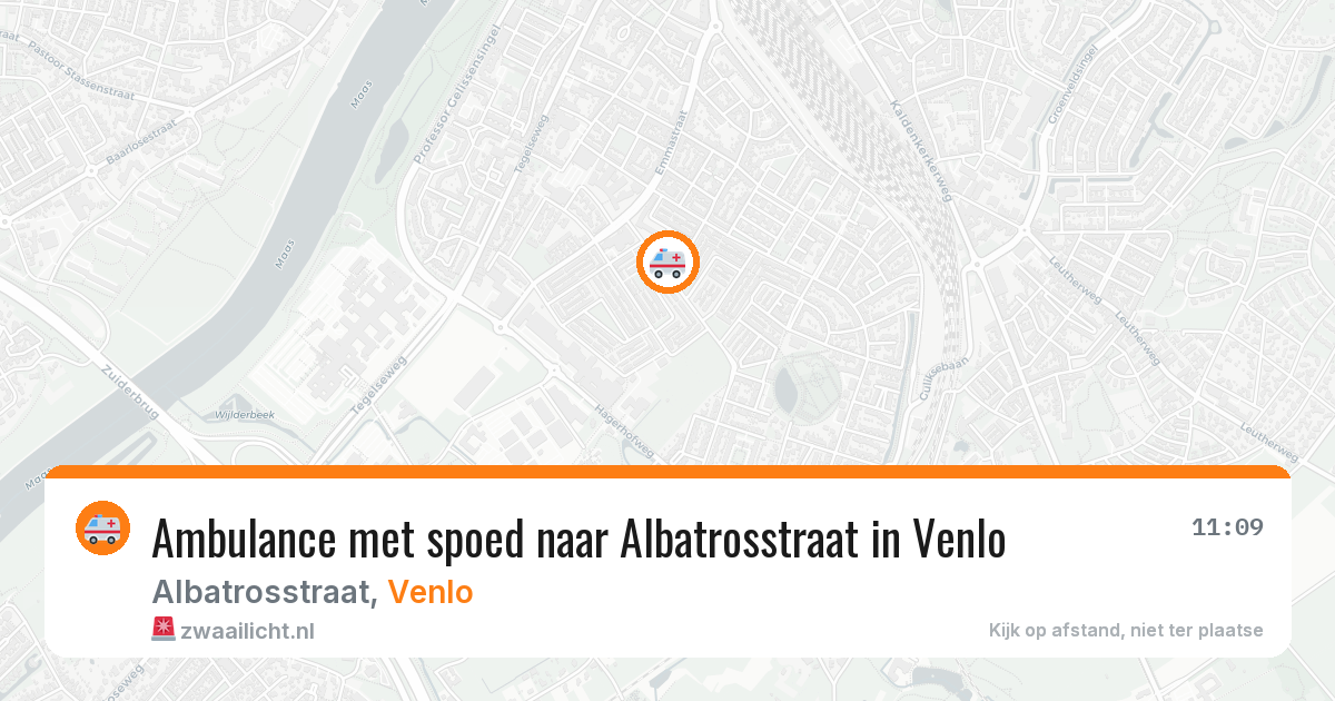 Ambulance met spoed naar Albatrosstraat in Venlo — 18 jul 2026