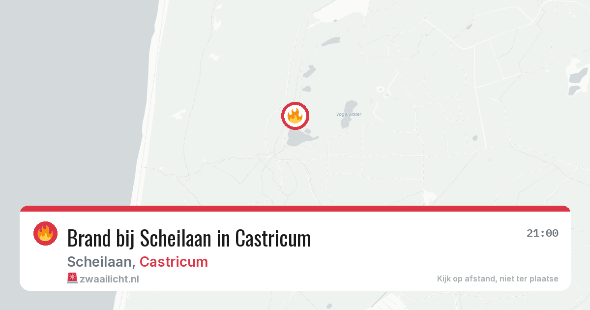 Brand bij Scheilaan in Castricum — 5 aug 2026