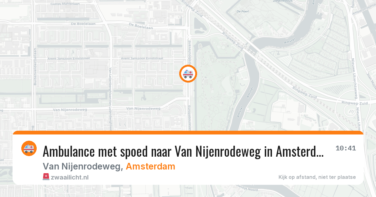 Ambulance met spoed naar Van Nijenrodeweg in Amsterdam — 21 jun 2026