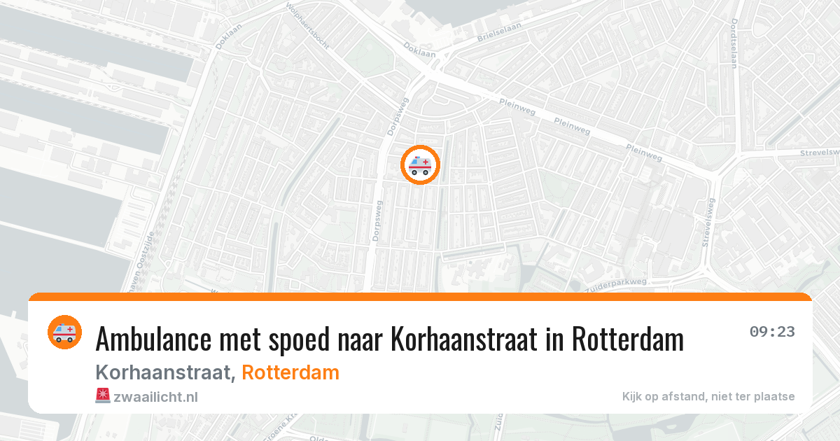 Ambulance met spoed naar Korhaanstraat in Rotterdam — 11 aug 2026