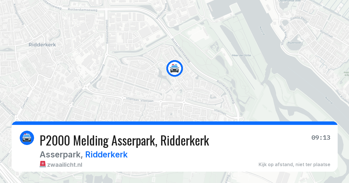 P2000 Melding Asserpark, Ridderkerk — 14 aug 2026