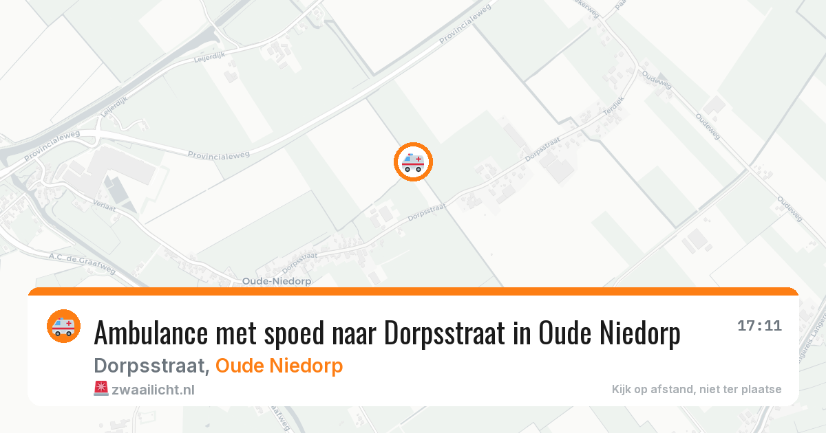 Ambulance met spoed naar Dorpsstraat in Oude Niedorp — 10 jun 2026